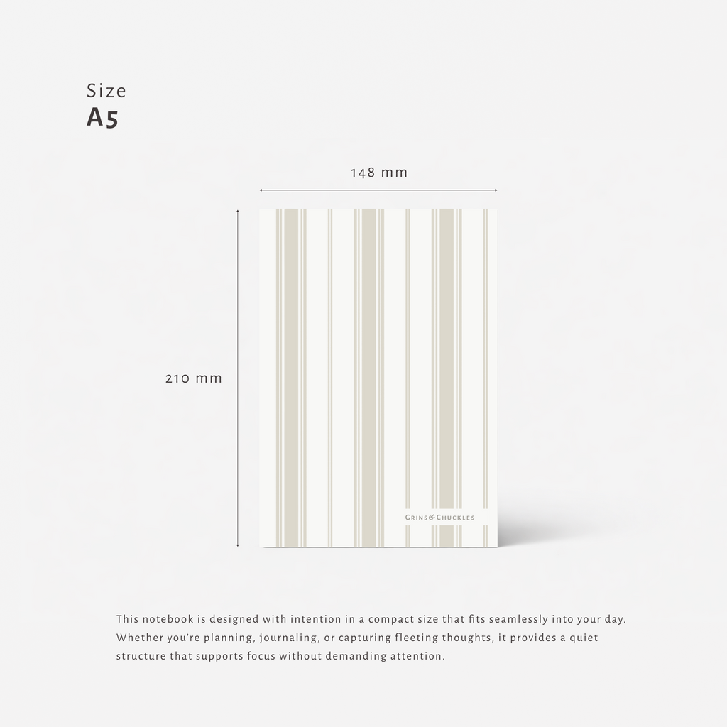 Minimal Desk Notebook – A5, Ruled, 120 Pages | Satis 002