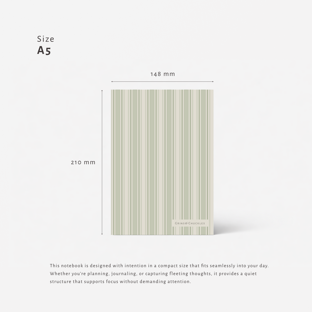 Minimal Desk Notebook – A5, Ruled, 120 Pages | Satis 003