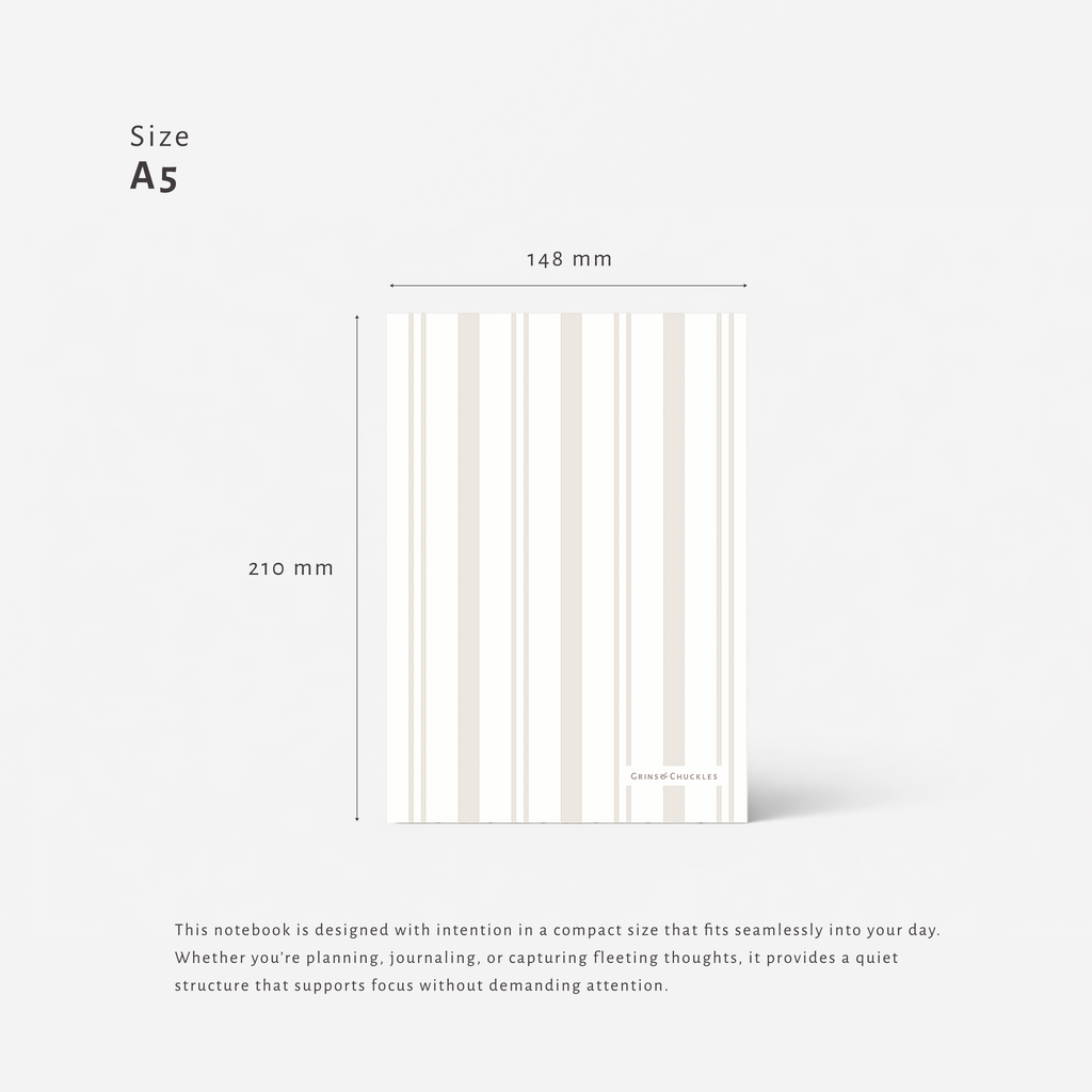 Minimal Desk Notebook – A5, Ruled, 120 Pages | Satis 006