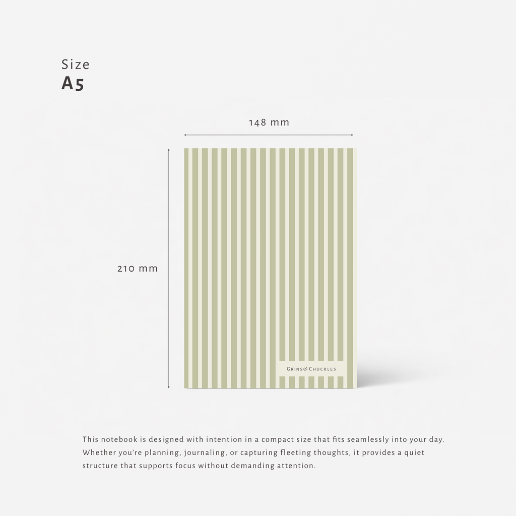 Minimal Desk Notebook – A5, Ruled, 120 Pages | Satis 001