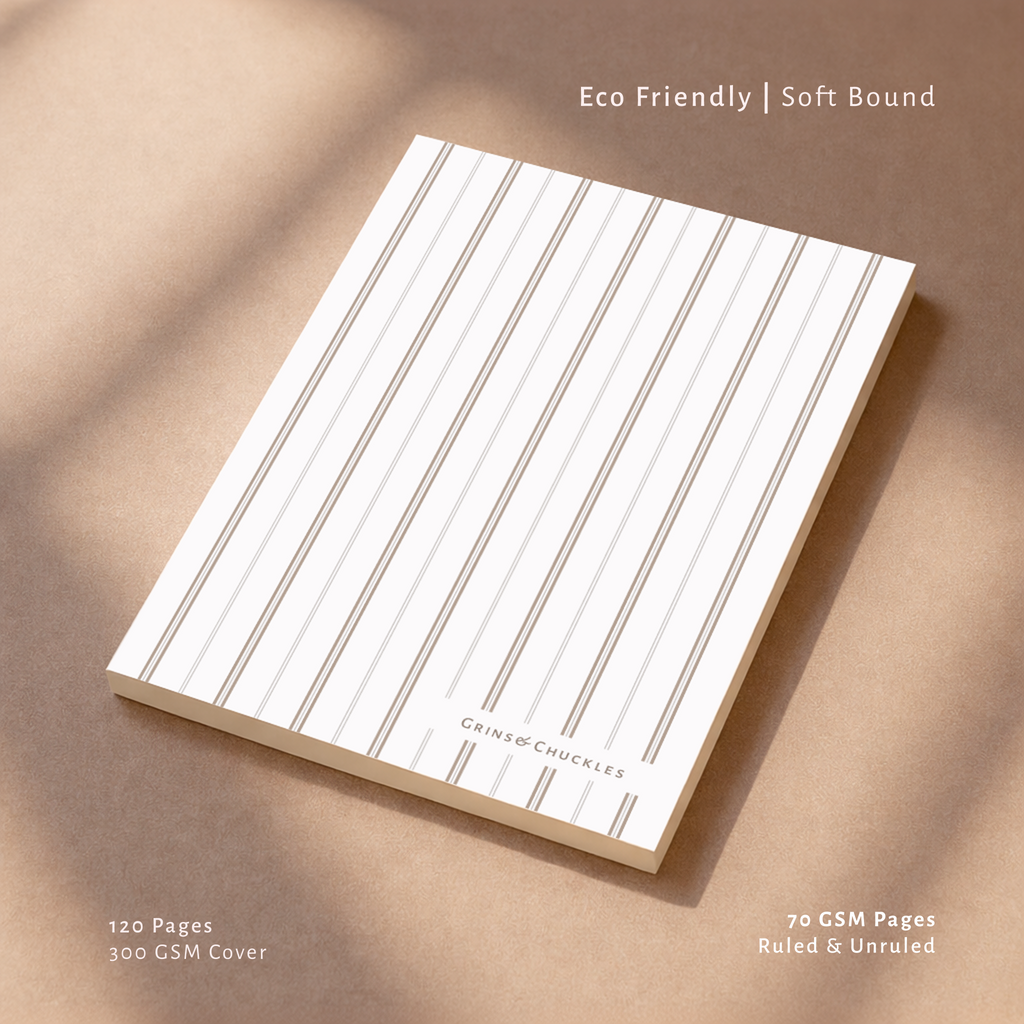 Minimal Desk Notebook – A5, Ruled, 120 Pages | Satis 004