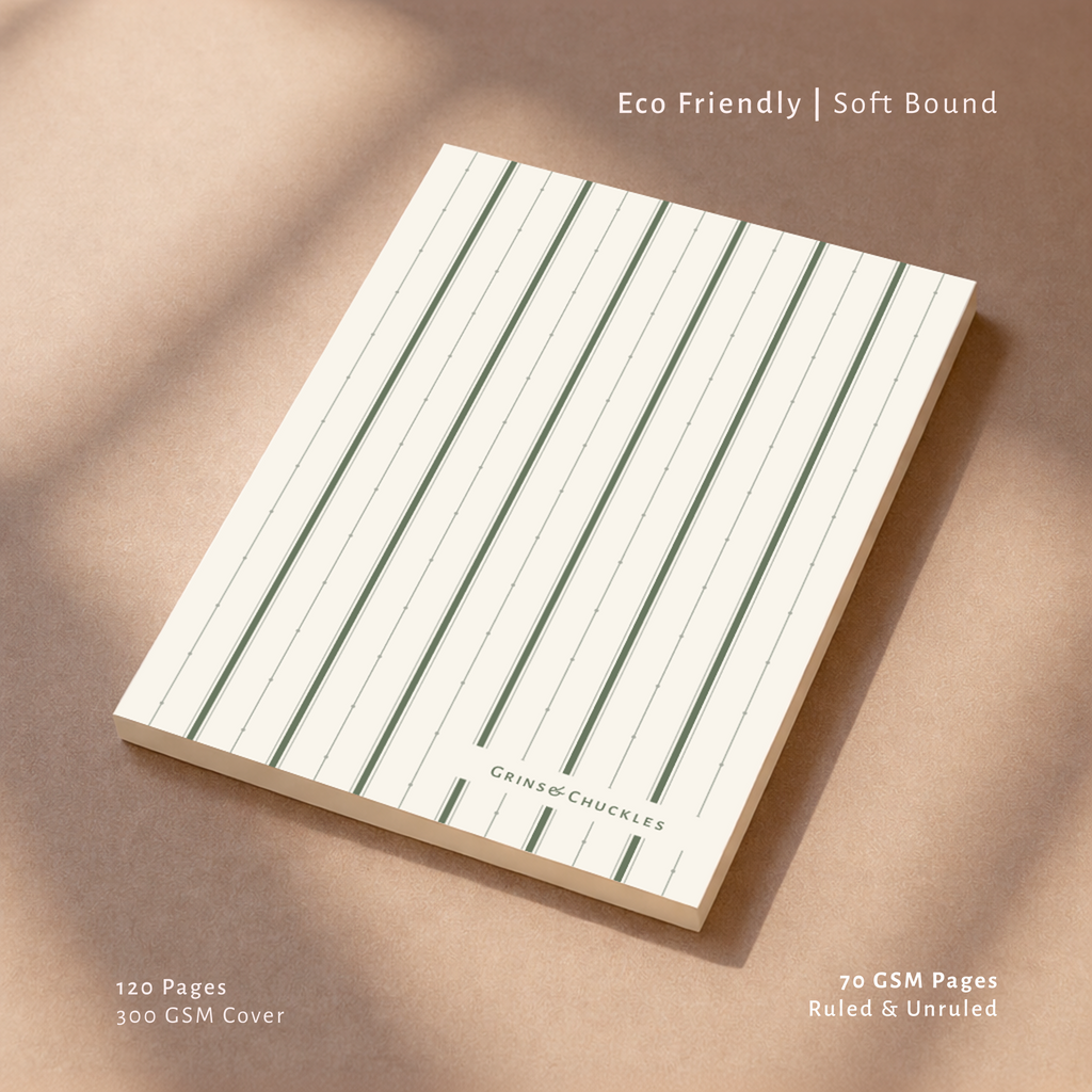 Minimal Desk Notebook – A5, Ruled, 120 Pages | Satis 005