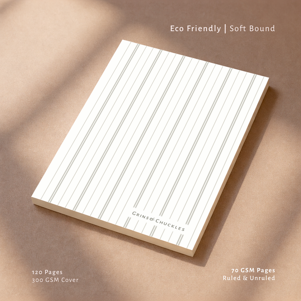 Minimal Desk Notebook – A5, Ruled, 120 Pages | Satis 007