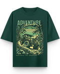 Bottle Green Oversized T-Shirt Front Design