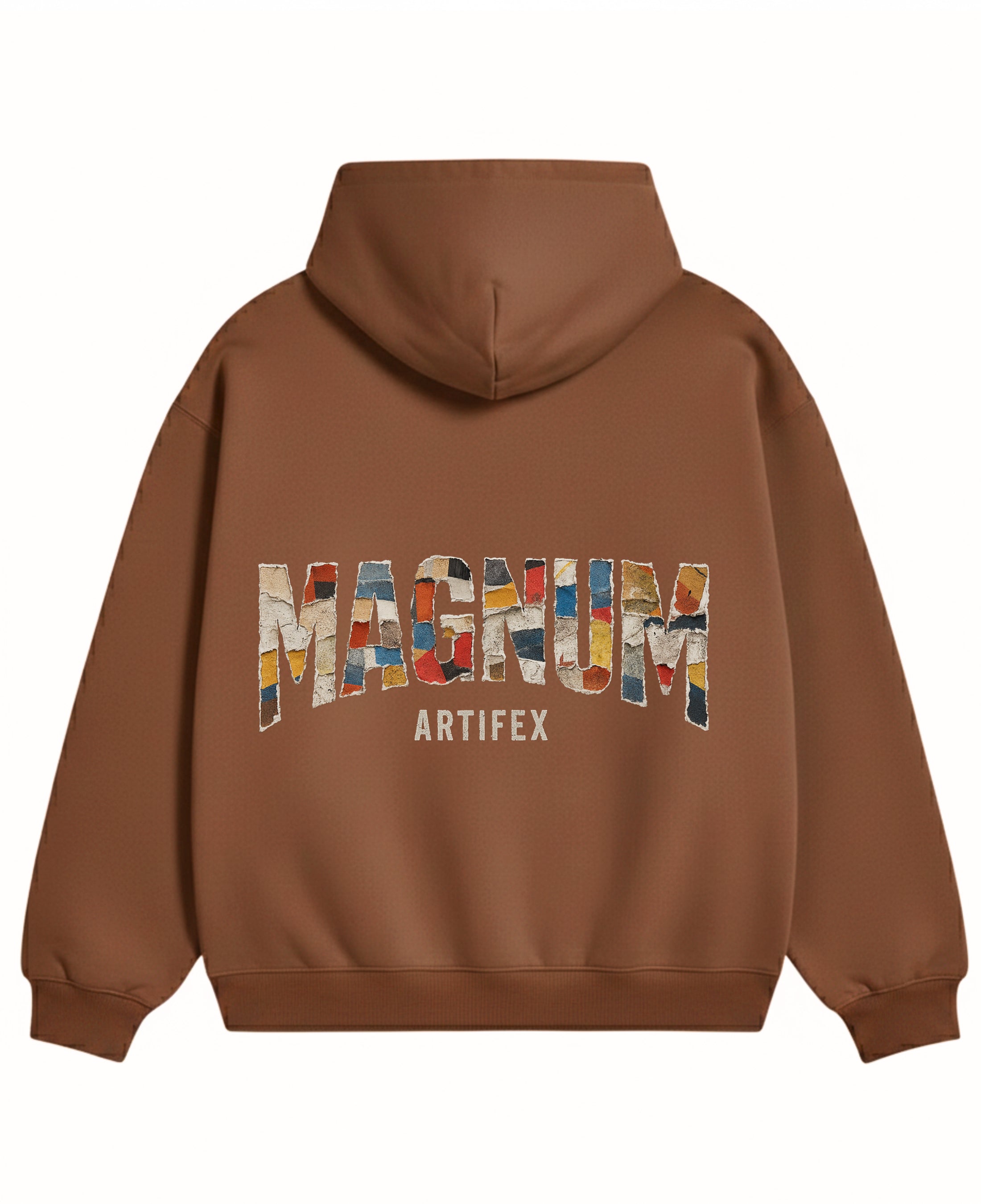 Mocha Brown Oversized Hoodie Back Design
