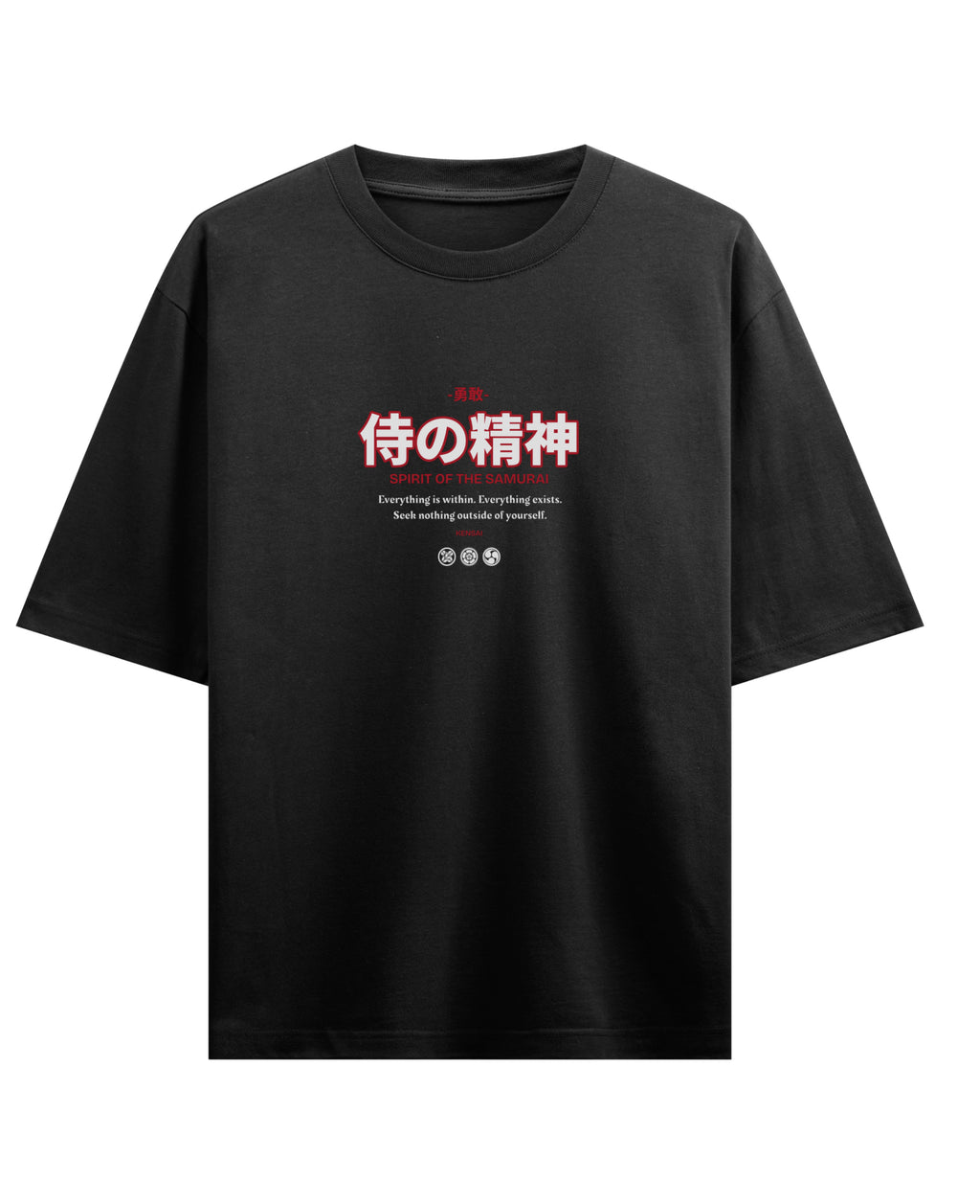 Black Oversized T-shirt Front Design